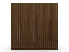 Gramercy Modern Freestanding Wardrobe Armoire Closet in Brown