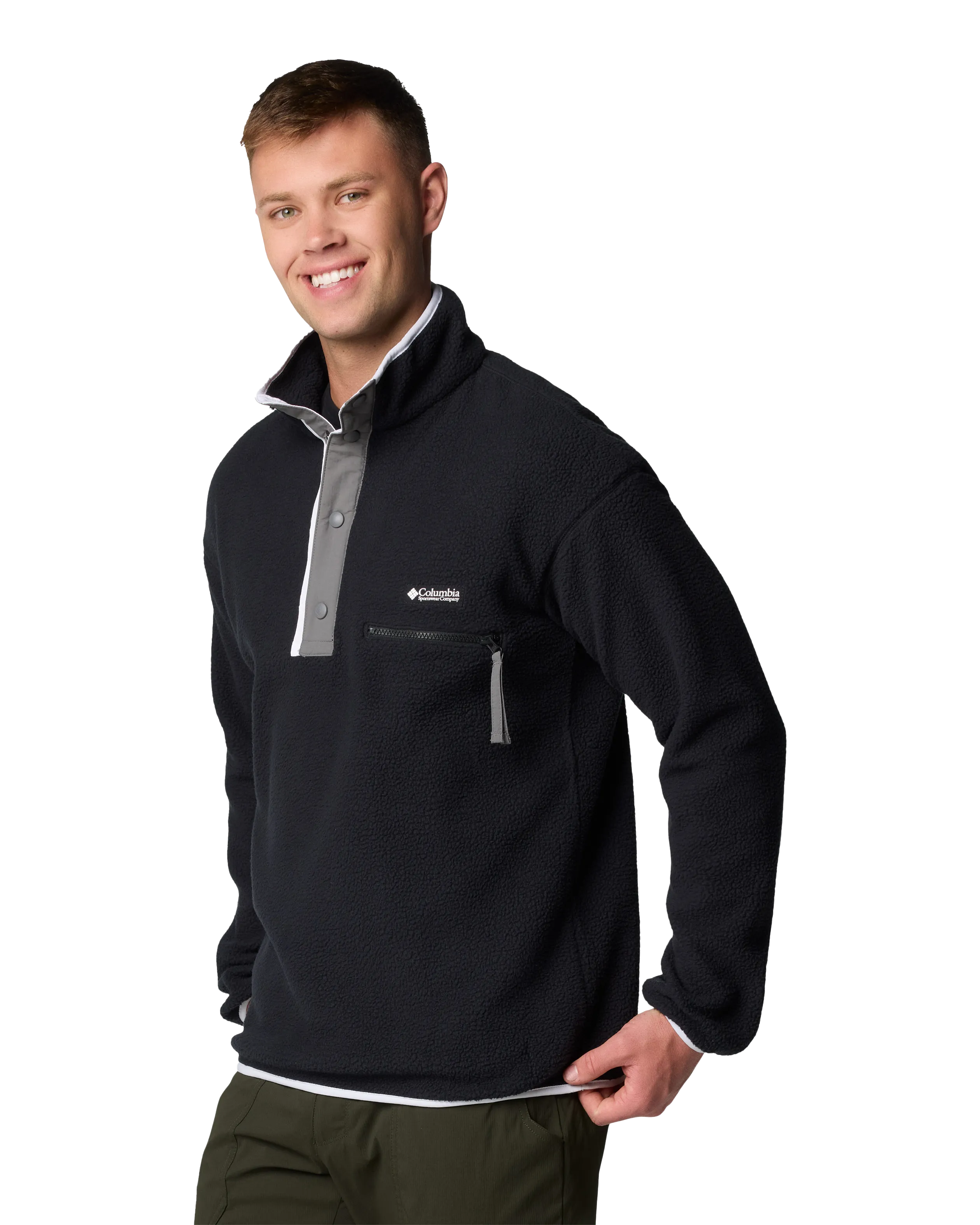 Helvetia II Half Snap Fleece Jacket in Black