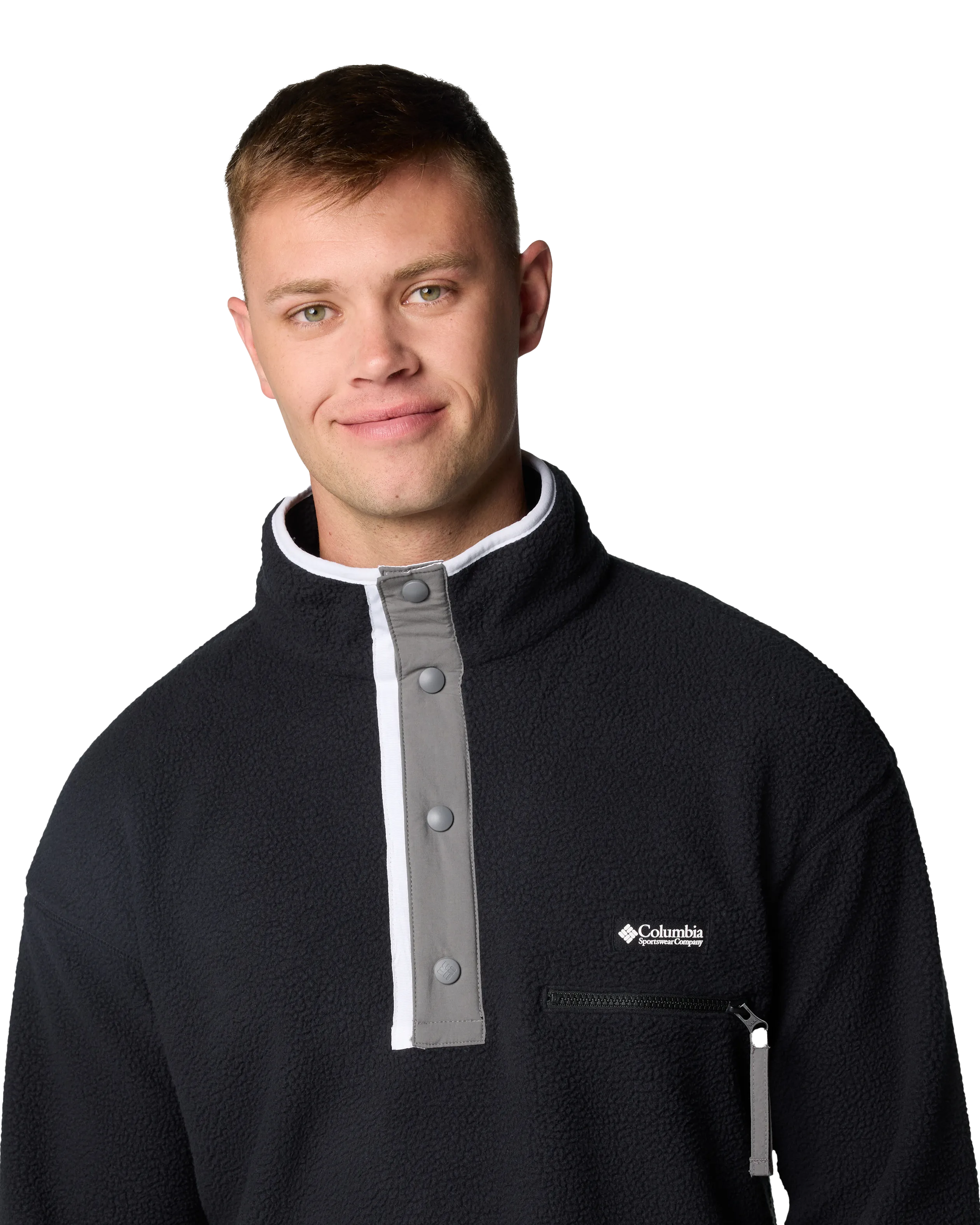 Helvetia II Half Snap Fleece Jacket in Black