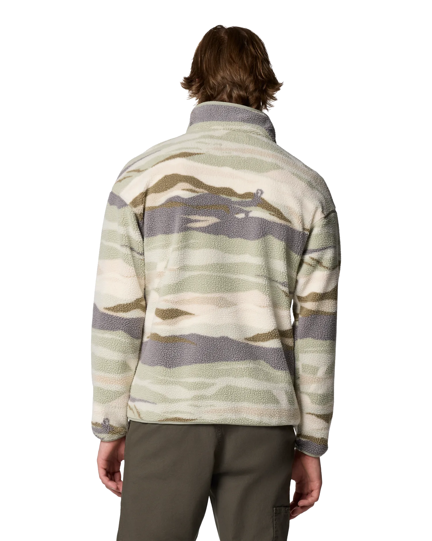 Helvetia II Printed Half Snap Fleece Jacket in Safari Rouge Valley