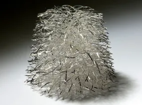 Innate Beauty 2021-5, Silver-plated steel sculpture by Kye-Yeon Son