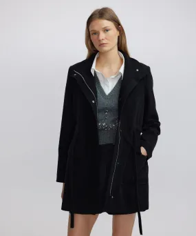 Ipekyol Coat With Wide Pockets And Belt Black