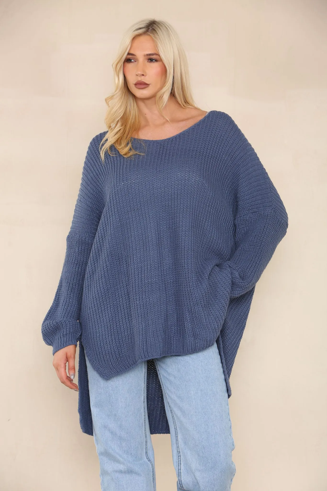 Italian Oversized Knitted Jumper Top