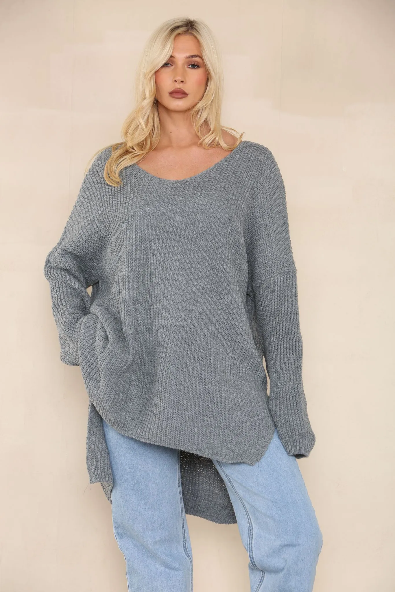 Italian Oversized Knitted Jumper Top