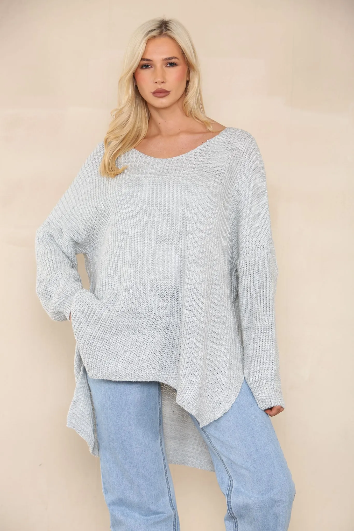 Italian Oversized Knitted Jumper Top