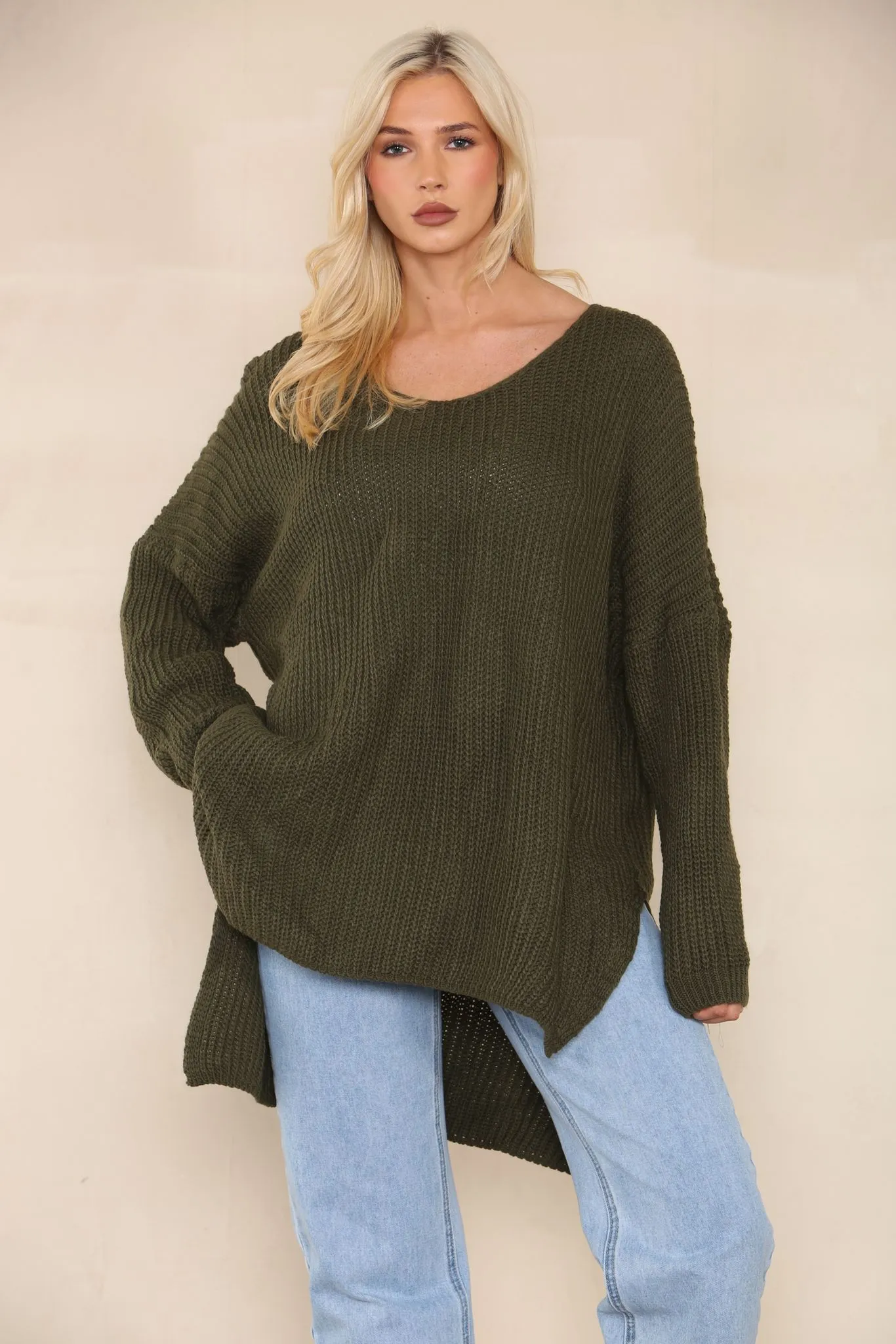 Italian Oversized Knitted Jumper Top