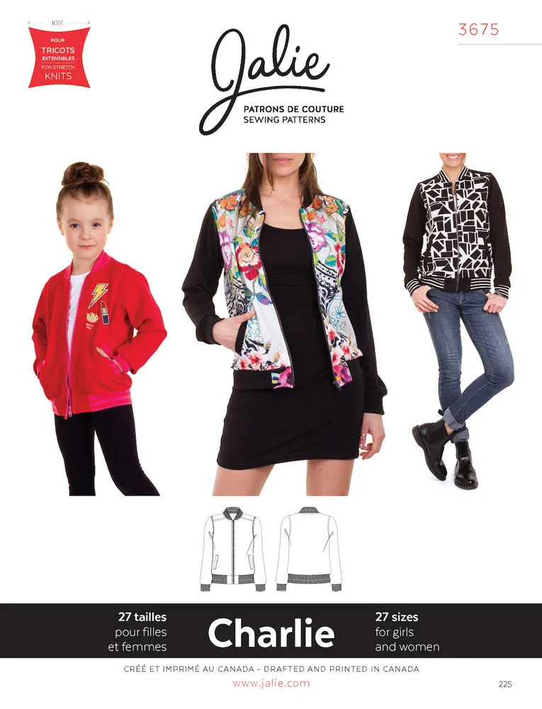 Jalie Pattern 3675 - CHARLIE Bomber Jacket