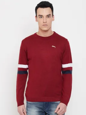 JUMP USA Men Red Solid Sweater