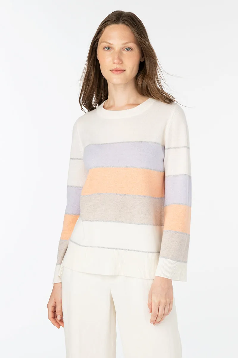 Kinross Cashmere Wide Stripe Pullover