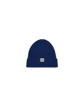 Knit Beanie in Navy Bonton