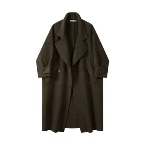 Lapel Collar Wool Overcoat