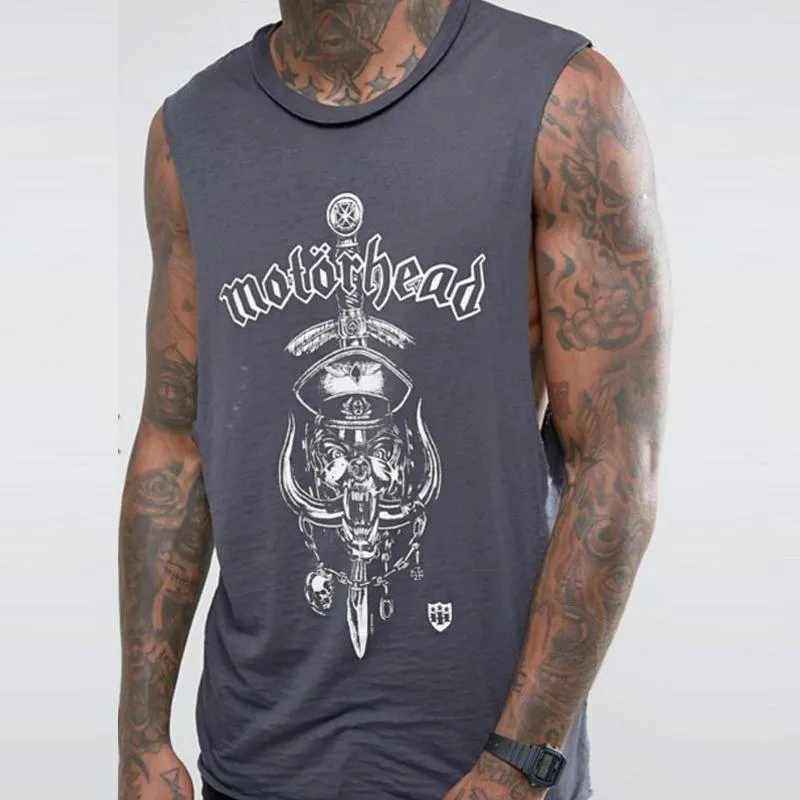 Letter Printing Casual Retro Vest Men