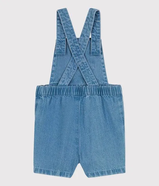 LIGHT DENIM OVERALL SHORTS