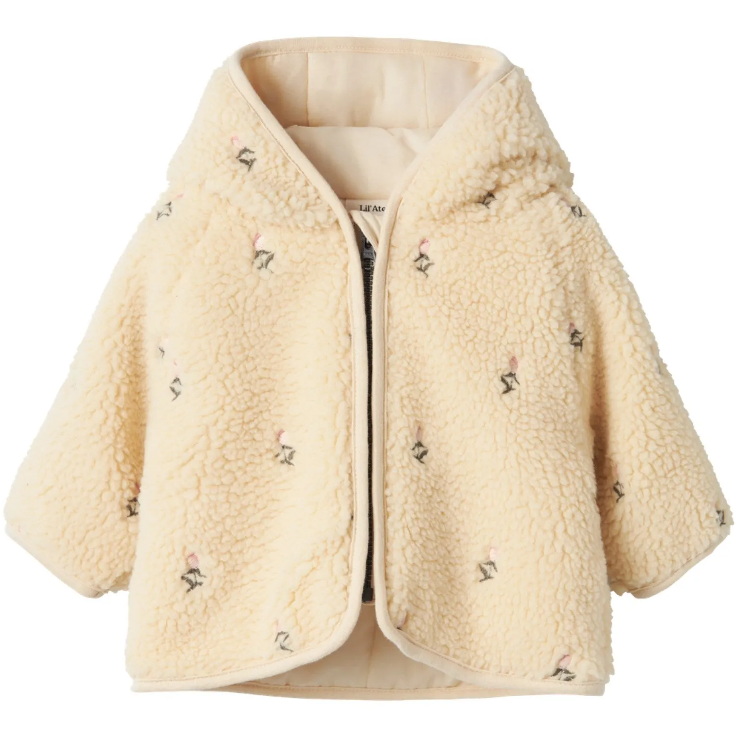 Lil'Atelier Bleached Sand Nalo Loose Sherpa Jacket