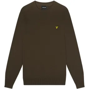 Lyle & Scott Cotton Merino Olive Pull-over Jumper