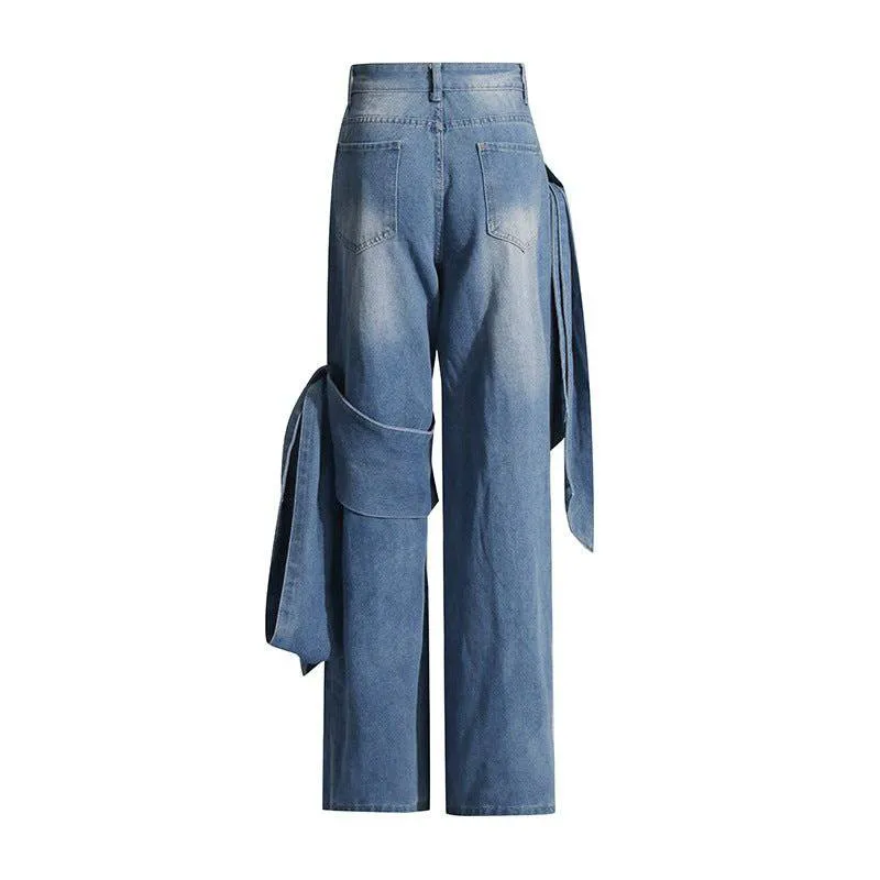 Mackenzie High Waist Bow Denim Pants