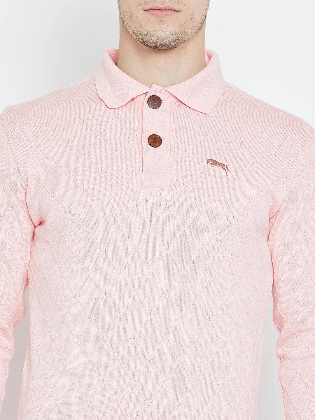 Men Pink Casual Sweaters