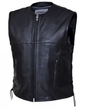 Mens PREMIUM Collarless Zippered Club Vest