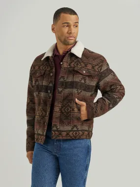 Men's Sherpa Lined Jacquard Print Jacket - Canyon Vibe