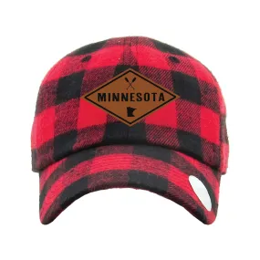 MN109 PLAID BASEBALL CAP