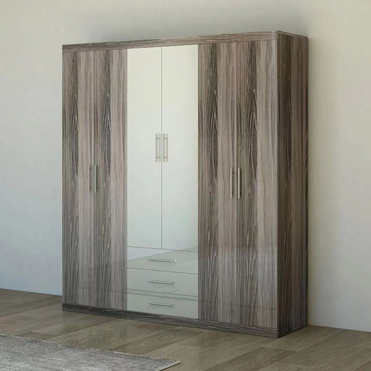 MW99 Modern 4 Door Wardrobe – Available In 2 Colours