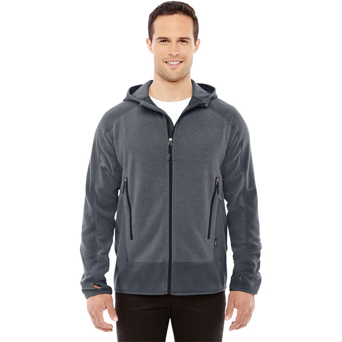 North End Men's Carbon/Black Vortex Polartec Active Fleece Jacket