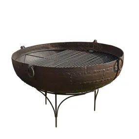 Old 1920's Kadai - Indian Fire Bowl From Rajasthan - 135cm