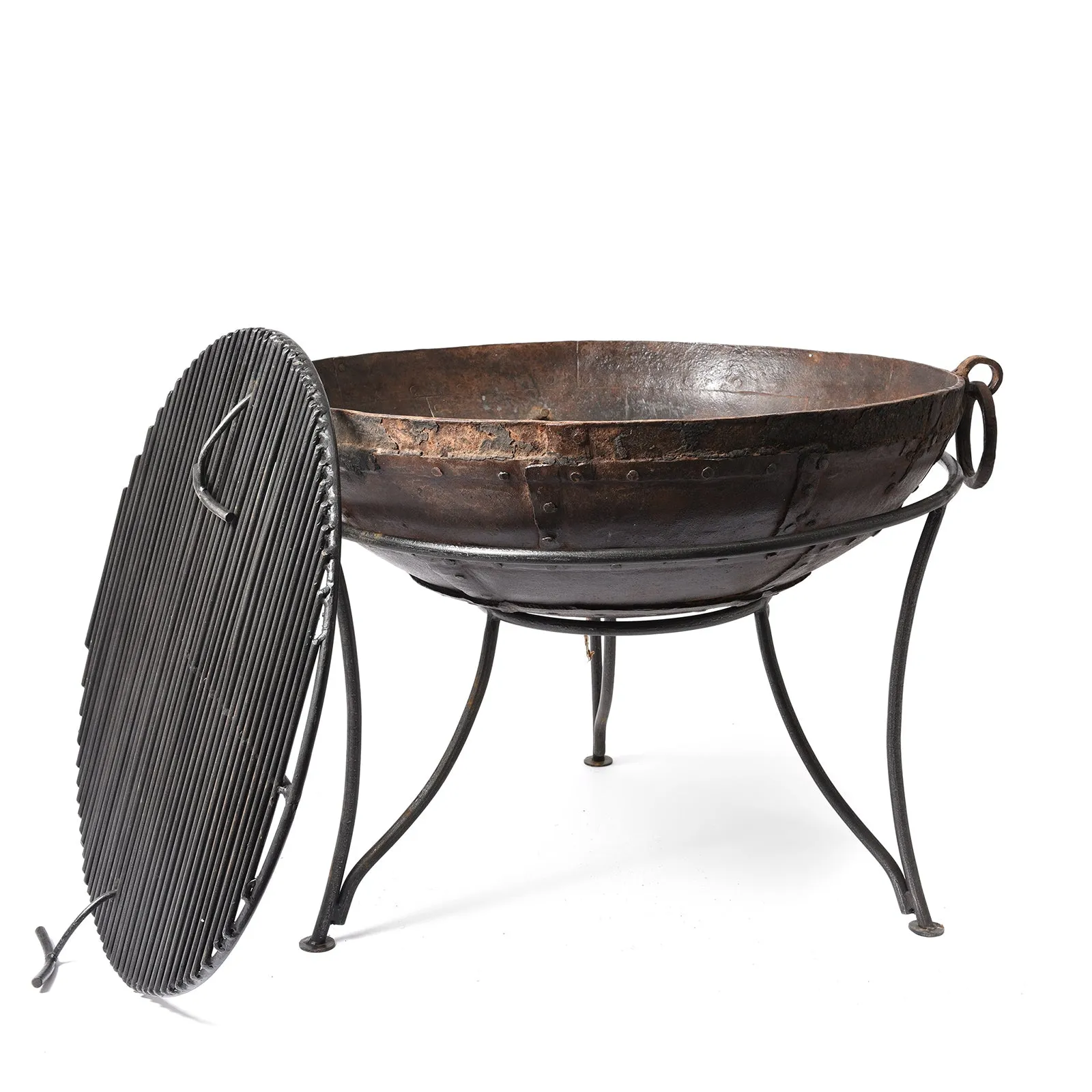 Old 1920's Kadai - Indian Fire Bowl From Rajasthan - 90cm