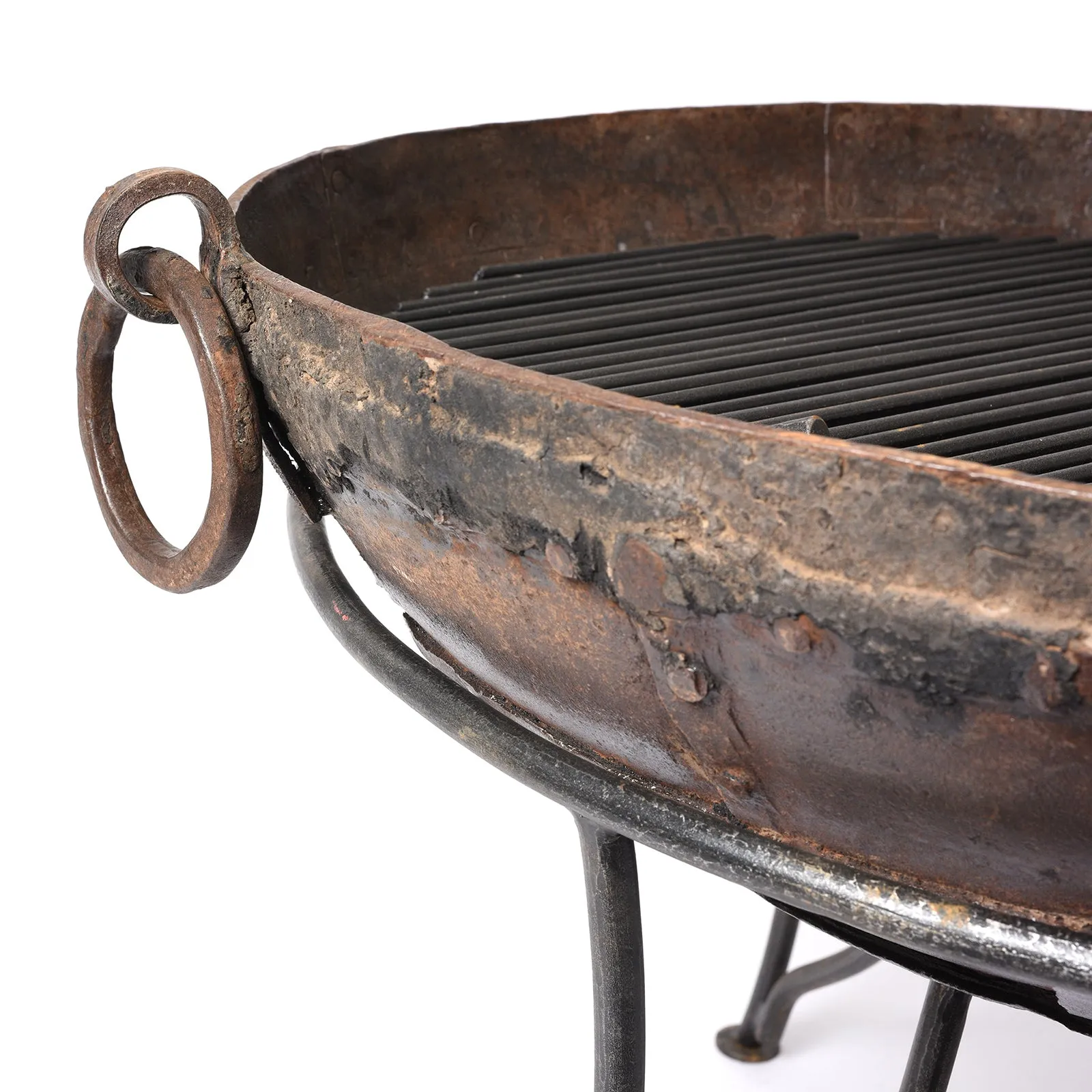 Old 1920's Kadai - Indian Fire Bowl From Rajasthan - 90cm