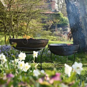 Old 1920's Kadai - Indian Fire Bowl From Rajasthan - 90cm