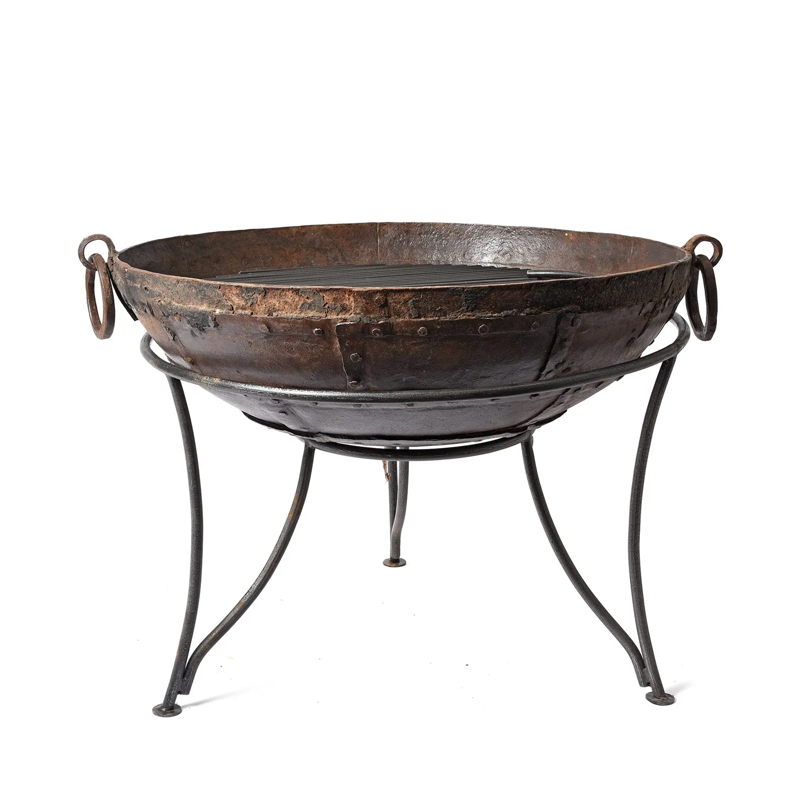 Old 1920's Kadai - Indian Fire Bowl From Rajasthan - 90cm