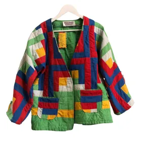 OOAK Hand Patchwork Fleece Jacket by Pattern Nation