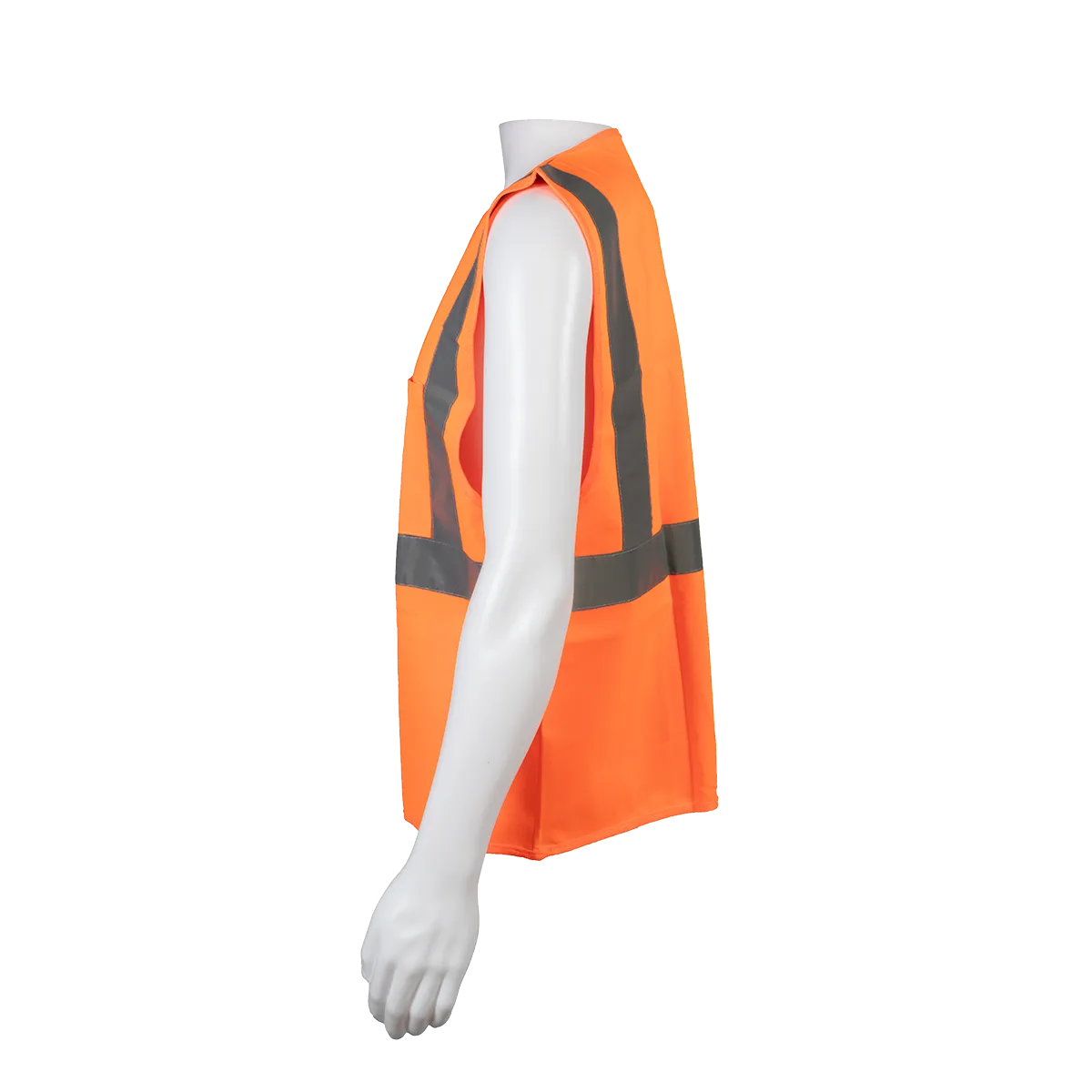 OV2-EC ANSI/ISEA Economy Class 2 Safety Vest Orange Solid Hook & Loop Front Closure