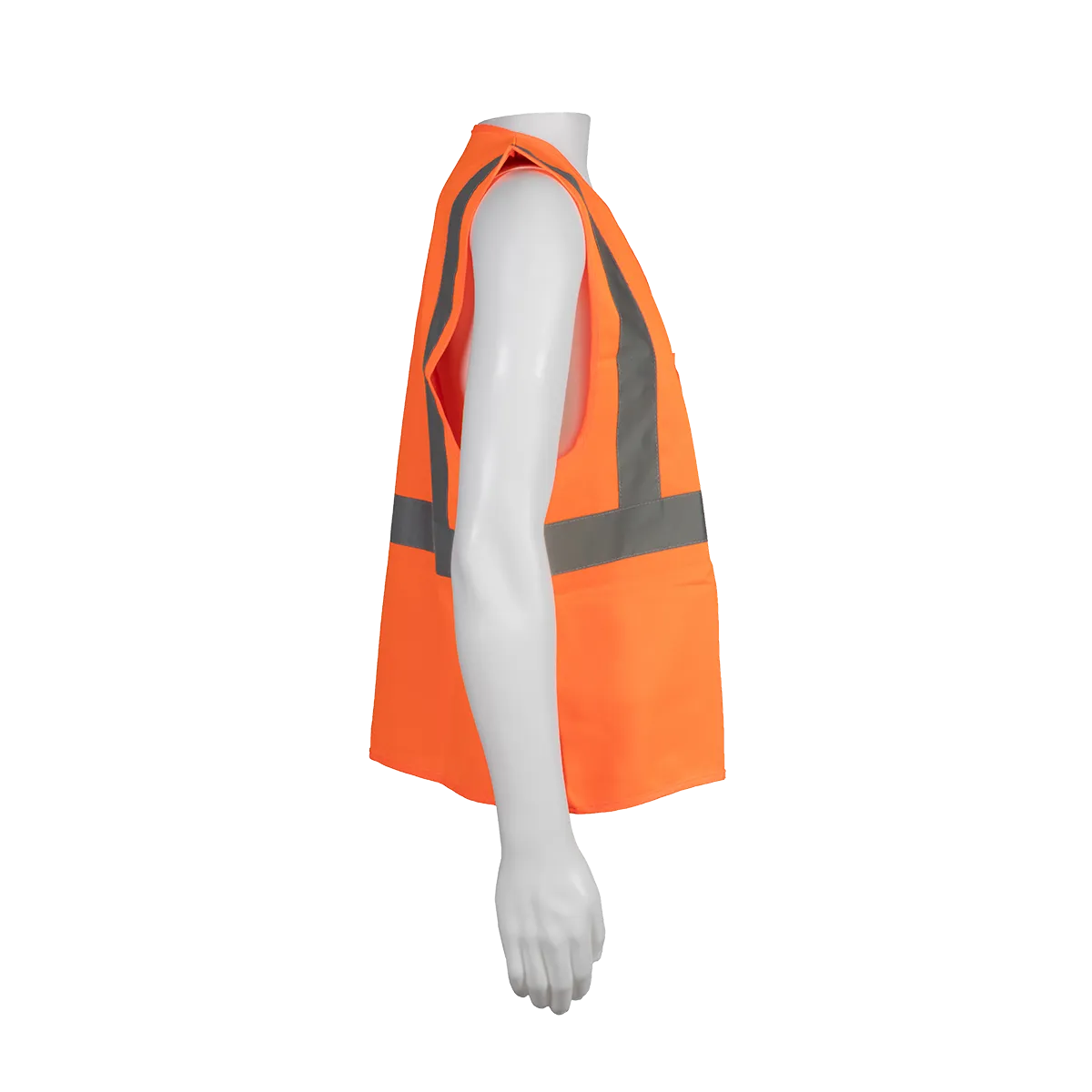 OV2-EC ANSI/ISEA Economy Class 2 Safety Vest Orange Solid Hook & Loop Front Closure