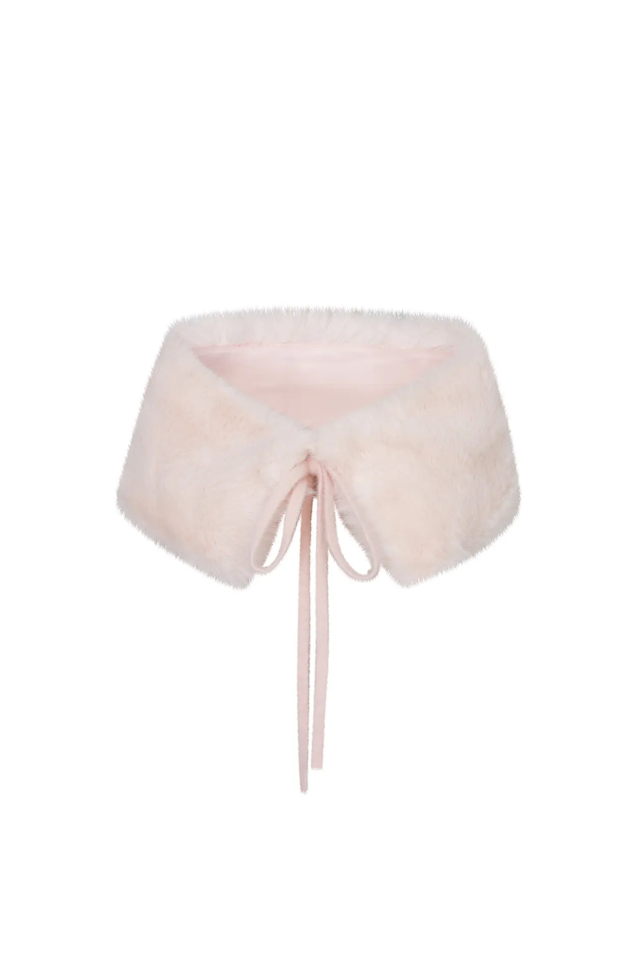 [PAIN OR PLEASURE] FW 24 SOPHIA FUR CAPE pink