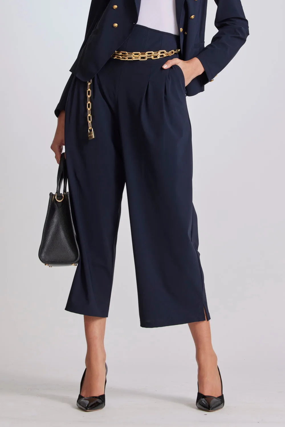 Paula Ryan High Waist Corset Pant - Navy