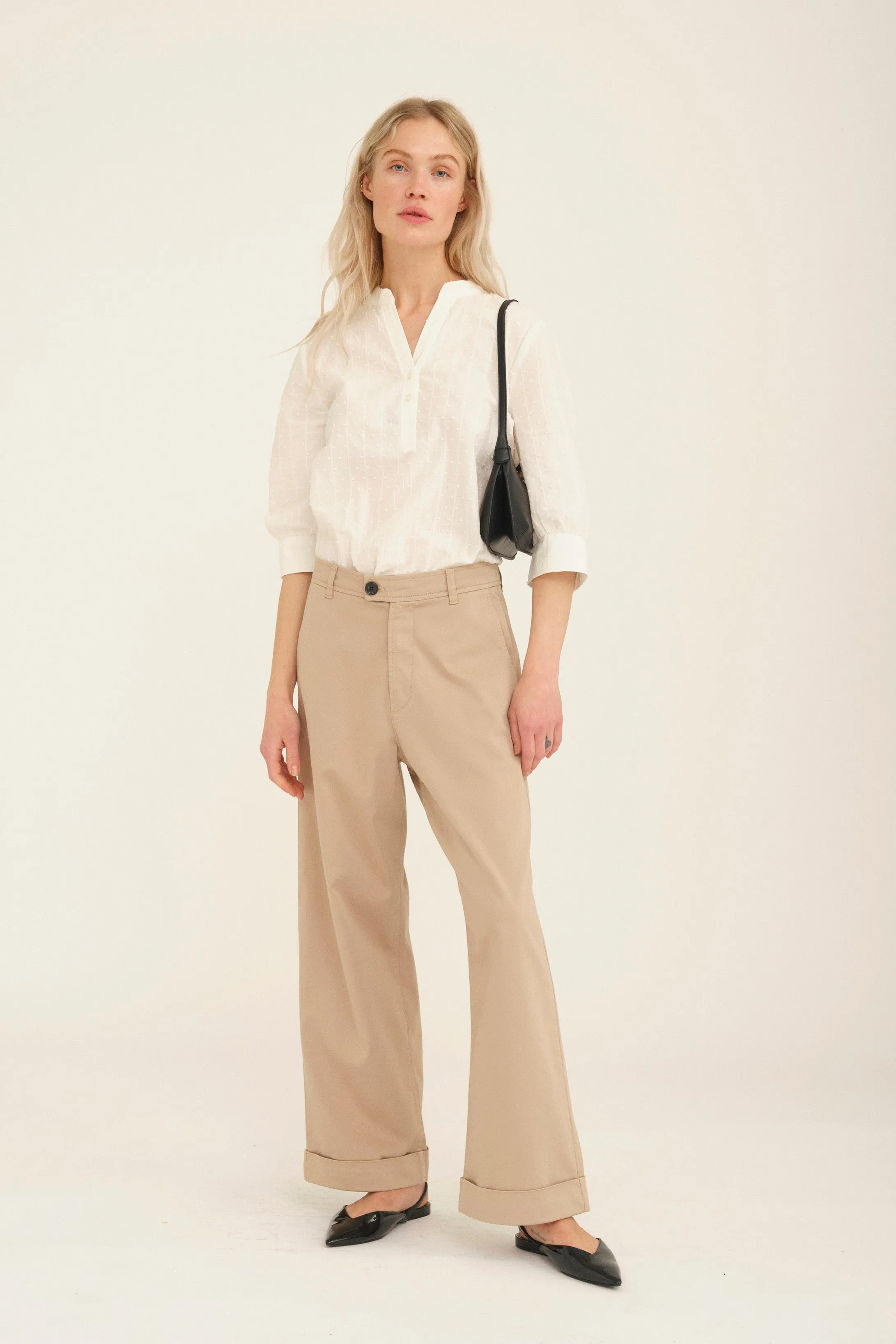 PD-Birkin Weekend Cropped Pant - Chalk Beige