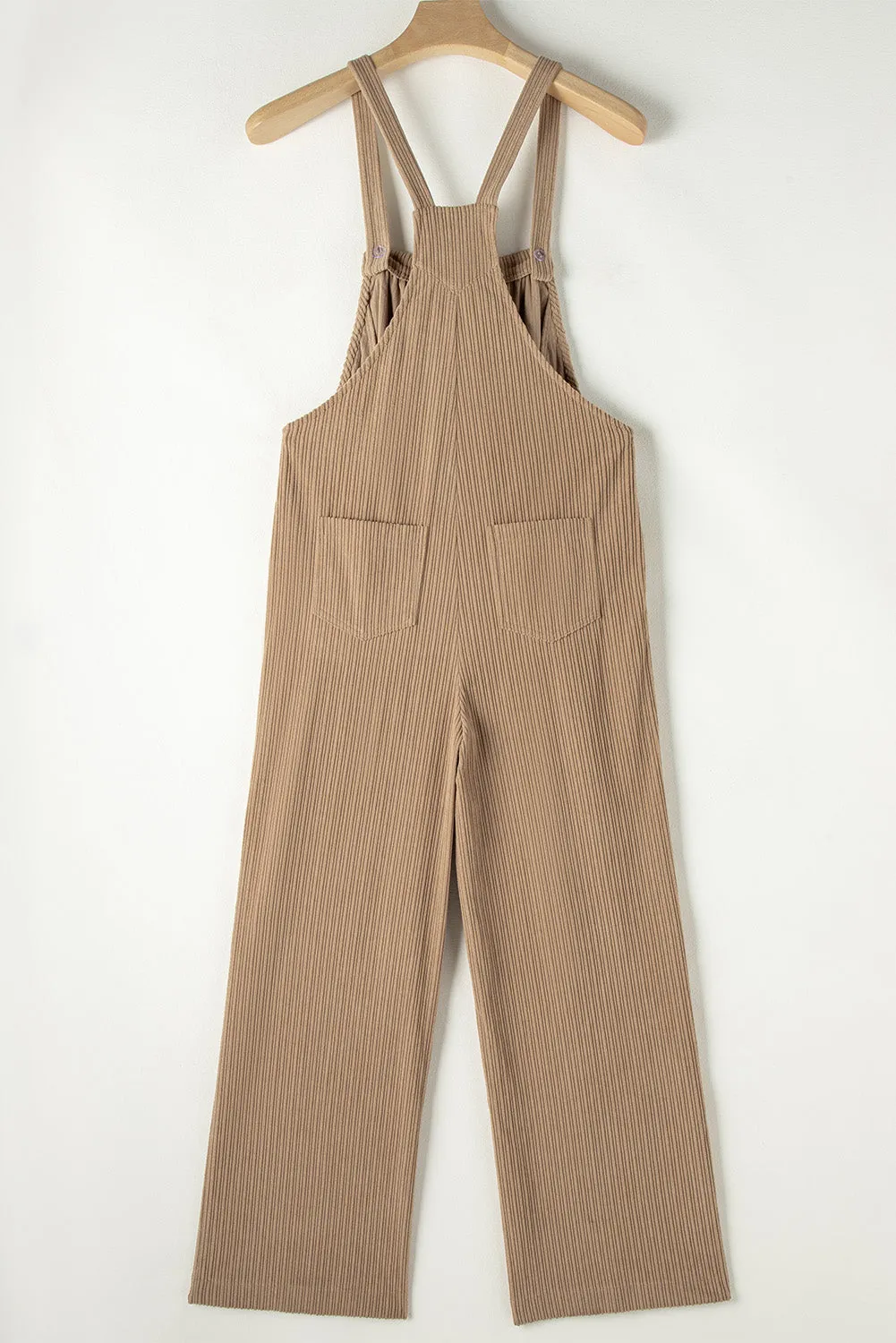 Pocketed Loose Fit Corduroy Overall