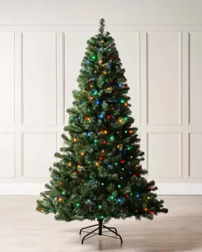 Pre-Lit Emerald Spruce Christmas Tree, Multi Colour, 6 ft