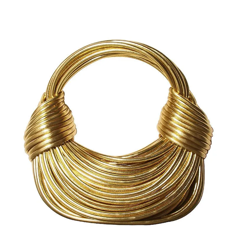 Pre Order:  Gold Knot Weaving Elegant Handbag