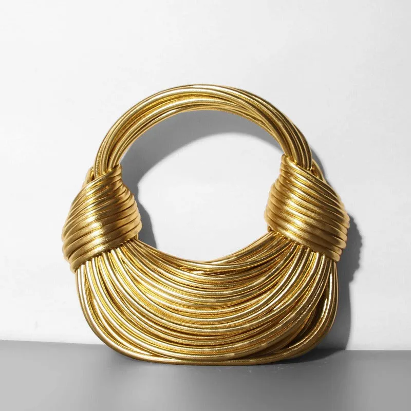 Pre Order:  Gold Knot Weaving Elegant Handbag