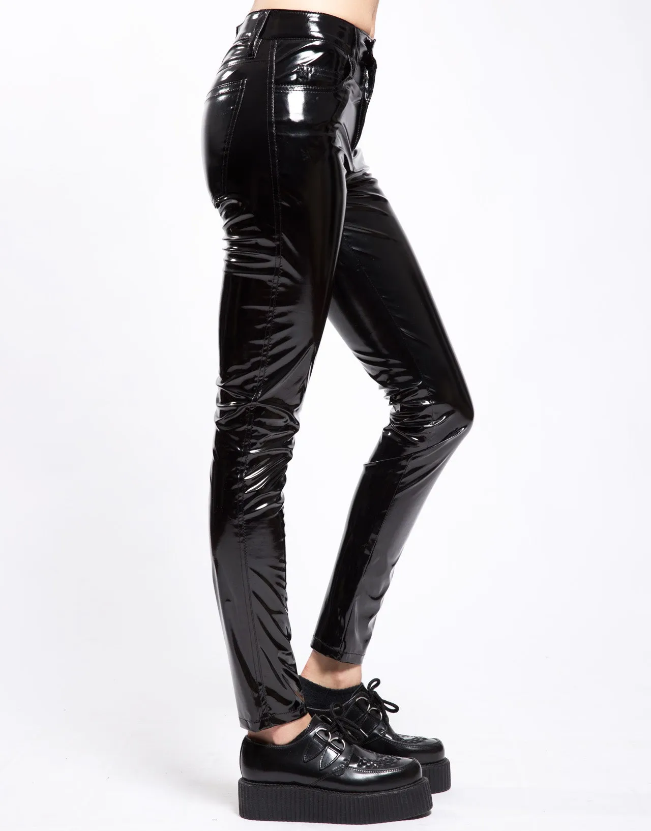 PVC VINYL HIGH WAIST PANT