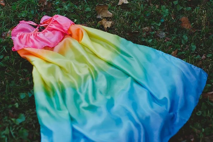 Rainbow Silk Cape