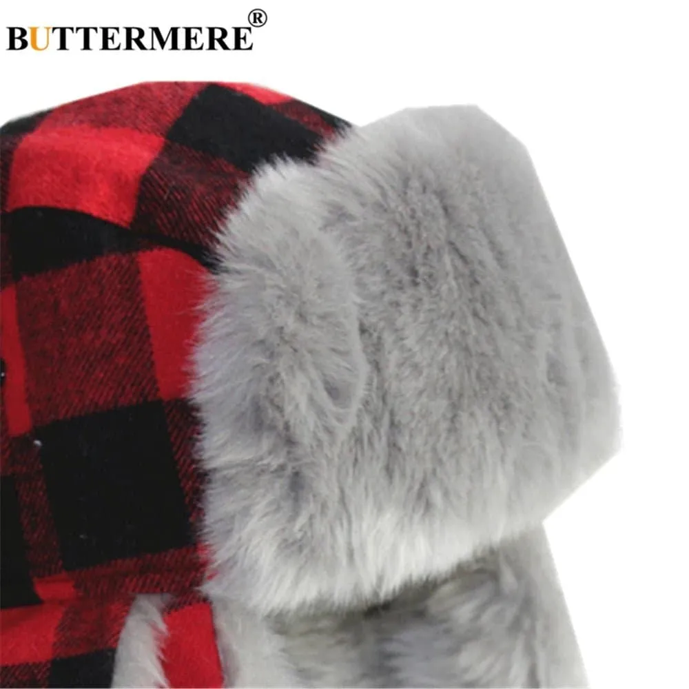 Red Plaid Winter Hats for Women - Keep Warm in Style!