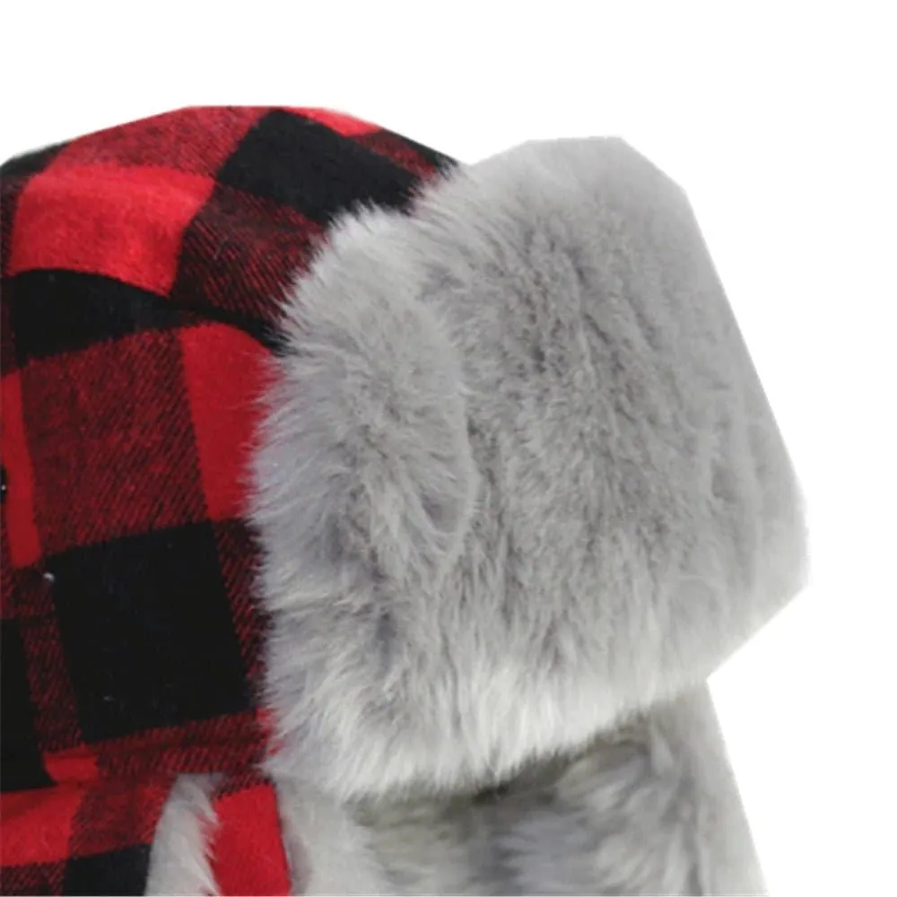 Red Plaid Winter Hats for Women - Keep Warm in Style!