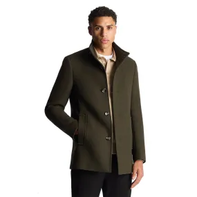 Remus Uomo Wool-Rich Overcoat | Green