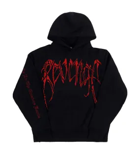 Revenge RED BONES HOODIE BLACK/RED