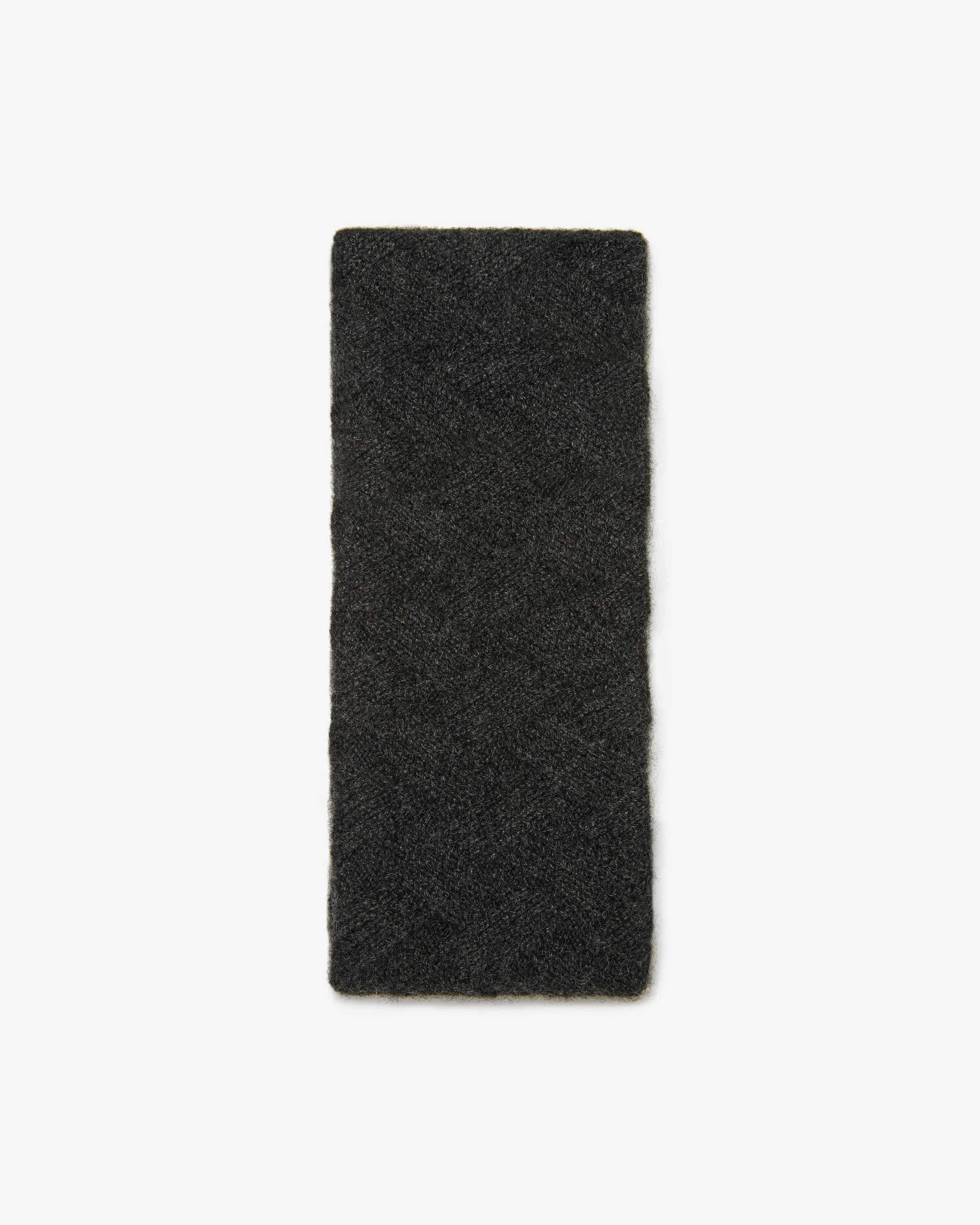 Sanday Cable Knit Pure Cashmere Headband - Charcoal