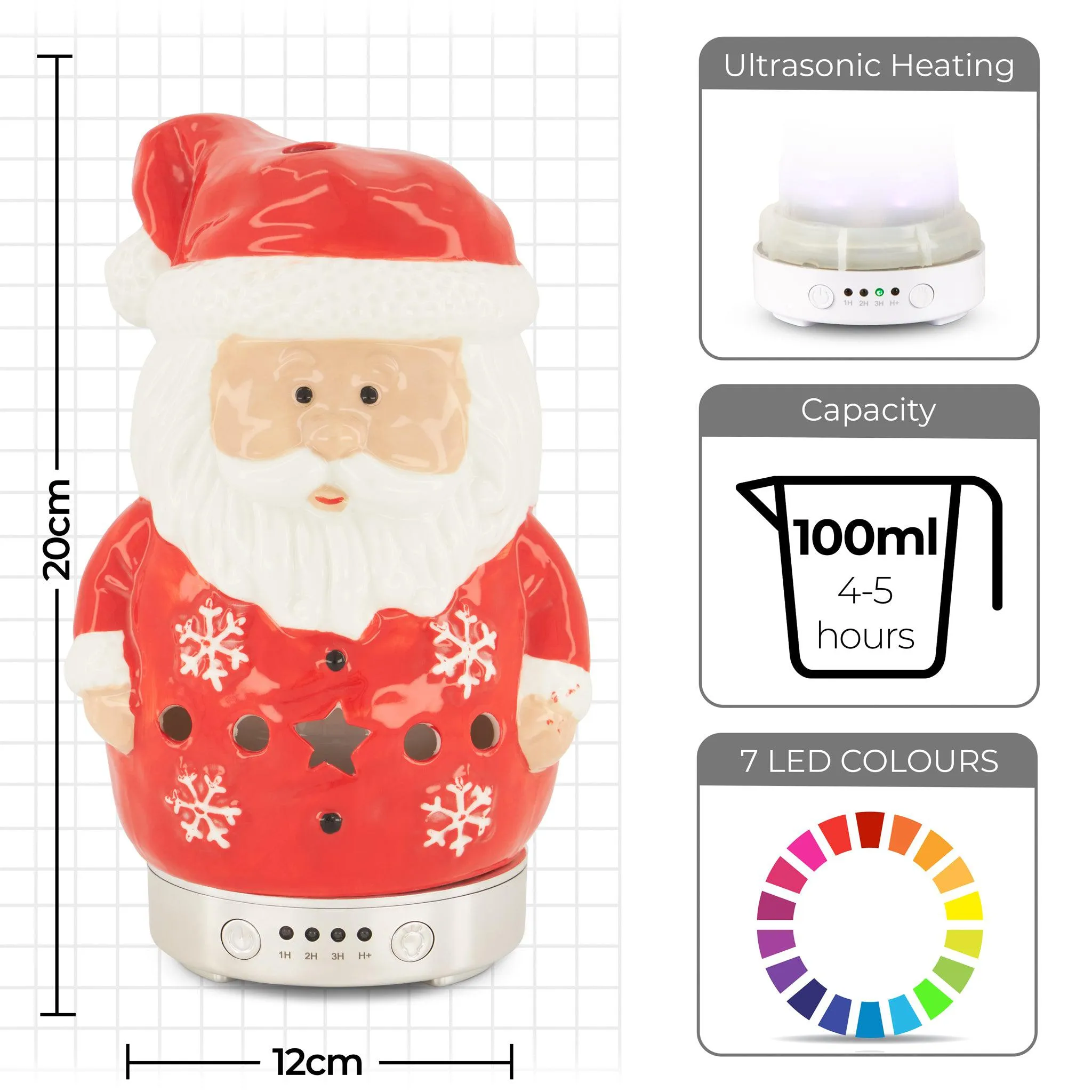 Santa Clause 3D Colour Changing Diffuser Humidifier