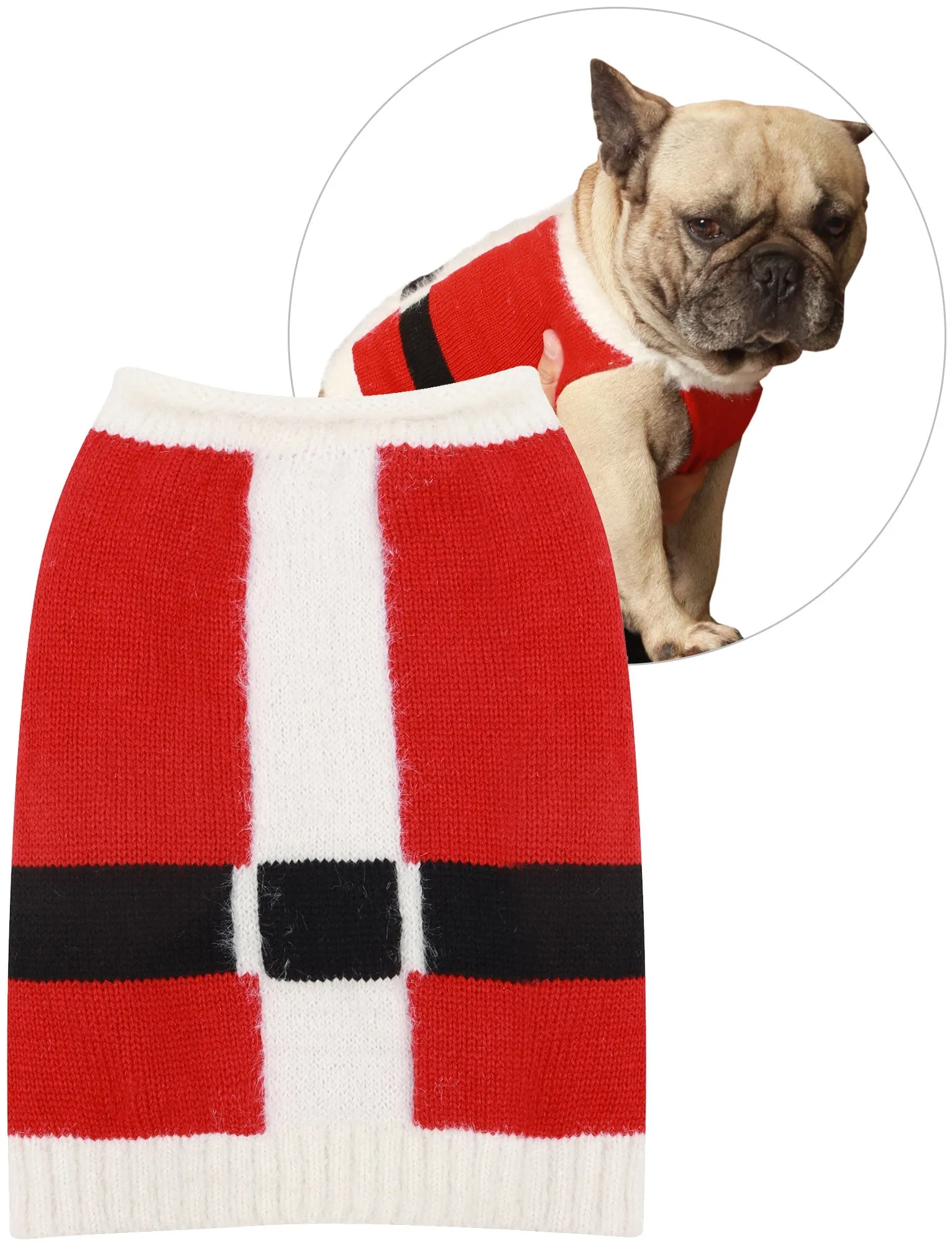 Santa Costume Novelty Christmas Dog Jumper in Red - Merry Christmas